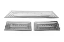 Volkswagen T5 2010-2015 гг. Накладки на внутренние пороги нержавейка OmsaLine 4 двери, Multivan фото 2