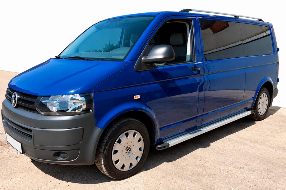 Volkswagen T5 2010-2015 гг. Боковые Подножки Maya V2 (2 шт., Алюминий) Длинная База Image