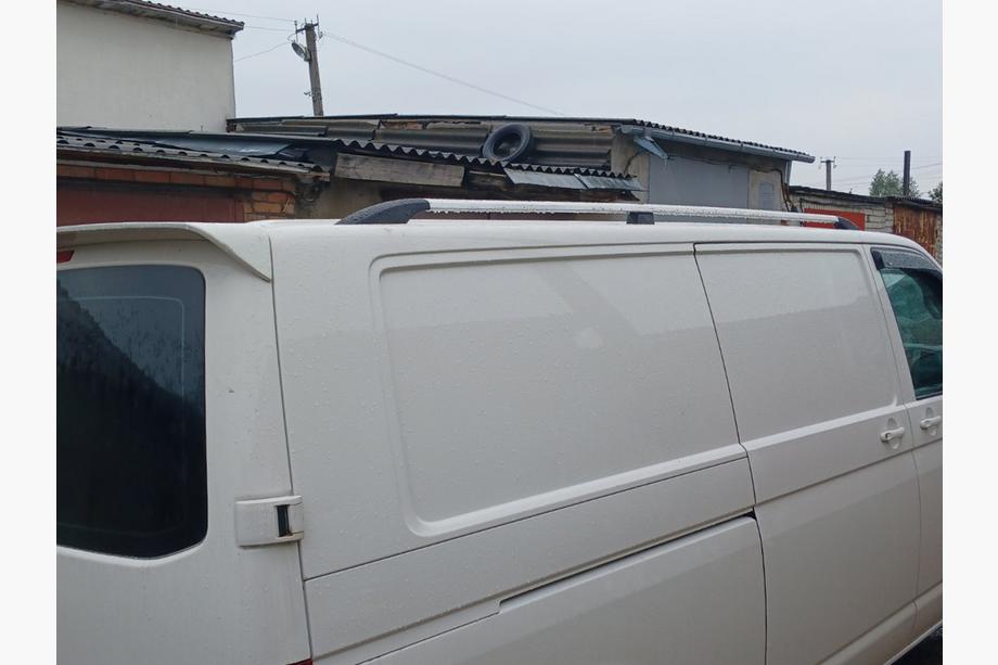 Volkswagen T6 2015-2024 гг. Хромированные Рейлинги Длинная база, пластиковые ножки Фото 4