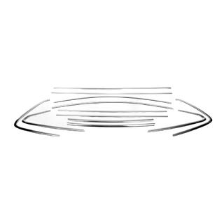 Полный комплект окантовки окон (HB, 12 шт, нержавейка) Opel Astra J 2009-2015 гг. фото 2