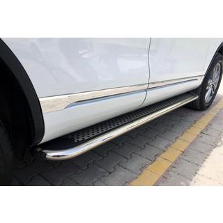 Боковые Подножки Maydos V2 (2 шт., нержавейка) Volkswagen Amarok 2010-2022 гг. фото 1