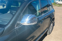 Volkswagen Touareg 2002–2010 гг. Накладки на Зеркала 2007-2010 (2 шт., Нержавейка) Carmos - Турецкая сталь фото 5