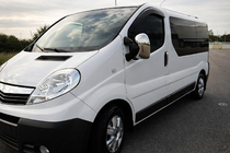 Nissan Primastar 2002-2014 гг. Хромированные Накладки на Зеркала (2 шт.) Хромированный пластик фото 1