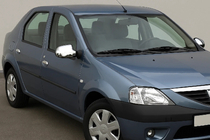 Dacia Logan I 2005-2008 гг. Полные накладки на зеркала (2 шт.) фото 1