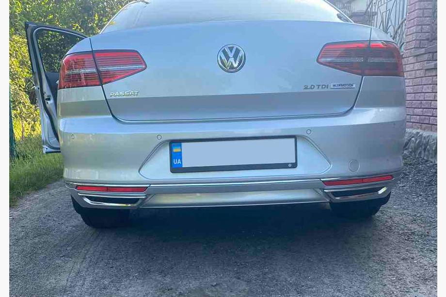 Volkswagen Passat B8 2015-2023 гг. Накладки имитация выхлопа SD/SW (2015-2018, 2 шт, нержавейка) OmsaLine - Итальянская Нержавейка Фото 2