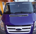 Ford Transit 2000–2014 гг. Хромированная накладка на капот (нержавейка) фото 4