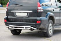 Toyota Land Cruiser Prado 120 2002-2009 гг. Задняя защита AK008-1 фото 5