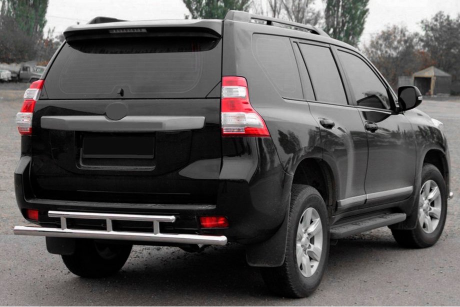 Toyota Land Cruiser Prado 150 2009-2023 гг. Задняя дуга AK002-2v2 (нержавейка) Image