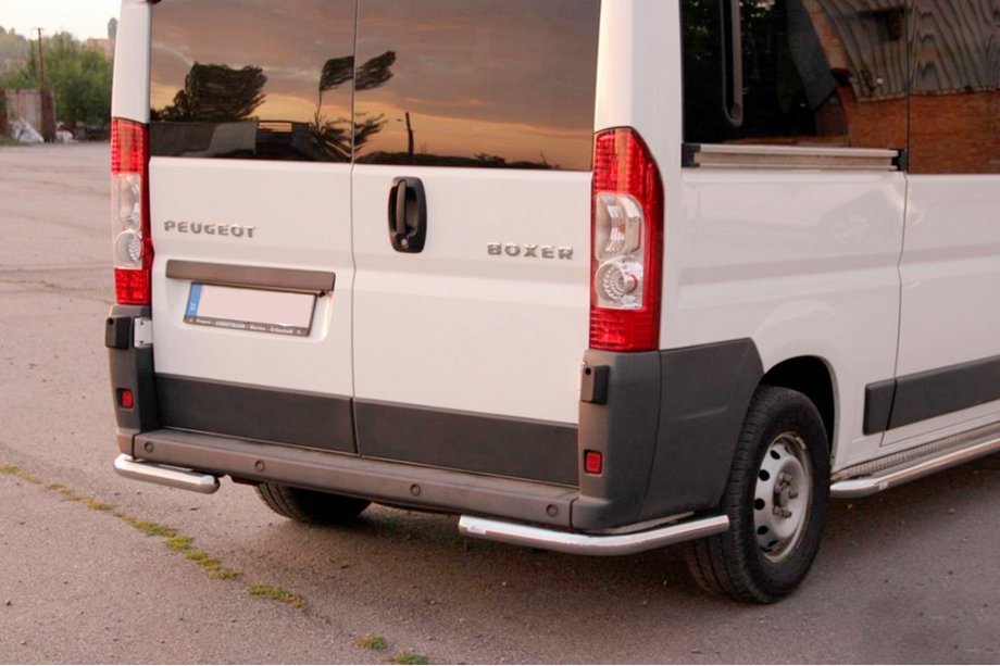 Citroen Jumper 2007-2025 гг. Задние уголки AK003 (2 шт., нержавейка) Фото 2