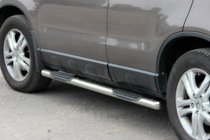 Honda CRV 2012-2016 гг. Боковые трубы BB002 (2 шт., нержавейка) фото 4