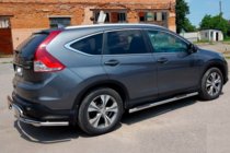 Honda CRV 2012-2016 гг. Боковые трубы BB002 (2 шт., нержавейка) фото 9