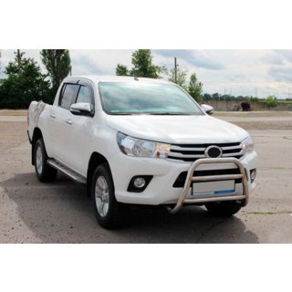 Передняя защита WT023 (нержавейка) Toyota Hilux 2015- гг. фото 2