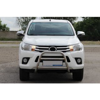 Передняя защита WT023 (нержавейка) Toyota Hilux 2015- гг. фото 3