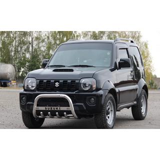 Кенгурятник QT006 (нержавейка) Suzuki Jimny 1998-2018 гг. фото 3