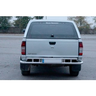 Задняя защита AK004 (нержавейка) Nissan NP300 1999-2015 гг. фото 2
