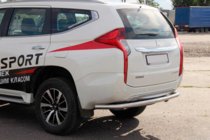 Mitsubishi Pajero Sport 2015- гг. Задняя Защита AK005 (Нержавейка) фото 1