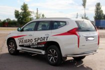 Mitsubishi Pajero Sport 2015- гг. Задняя Защита AK005 (Нержавейка) фото 5