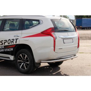 Задняя Защита AK005 (Нержавейка) Mitsubishi Pajero Sport 2015- гг. фото 1