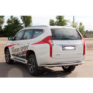 Задняя Защита AK005 (Нержавейка) Mitsubishi Pajero Sport 2015- гг. фото 3