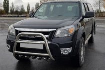 Ford Ranger 2007-2011 гг. Кенгурятник QT008 (нержавейка) фото 1