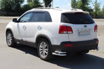 Kia Sorento II XM 2009-2014 гг. Задние двойные уголки AK003-Двойной (нержавейка) фото 2