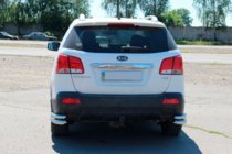 Kia Sorento II XM 2009-2014 гг. Задние двойные уголки AK003-Двойной (нержавейка) фото 3