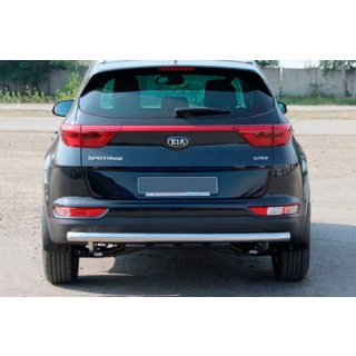 Задняя защита AK002 (нерж. сталь) Kia Sportage 2015-2021 гг. фото 1