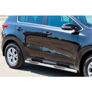 Боковые трубы BB002 (2 шт., нержавейка) Kia Sportage 2015-2021 гг. фото 4