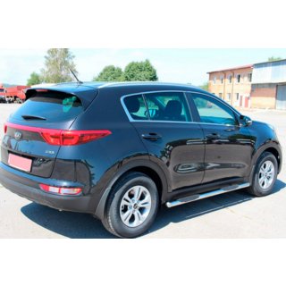Боковые трубы BB002 (2 шт., нержавейка) Kia Sportage 2015-2021 гг. фото 2