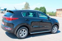 Kia Sportage 2015-2021 гг. Боковые трубы BB001 (2 шт., нержавейка) фото 3