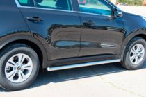 Kia Sportage 2015-2021 гг. Боковые трубы BB001 (2 шт., нержавейка) фото 2