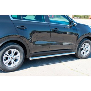 Боковые трубы BB001 (2 шт., нержавейка) Kia Sportage 2015-2021 гг. фото 2