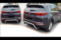 Kia Sportage 2015-2021 гг. Задняя защита AK007 (нержавейка) фото 1