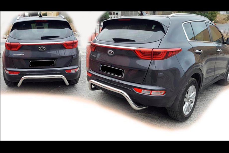 Kia Sportage 2015-2021 гг. Задняя защита AK007 (нержавейка) Image