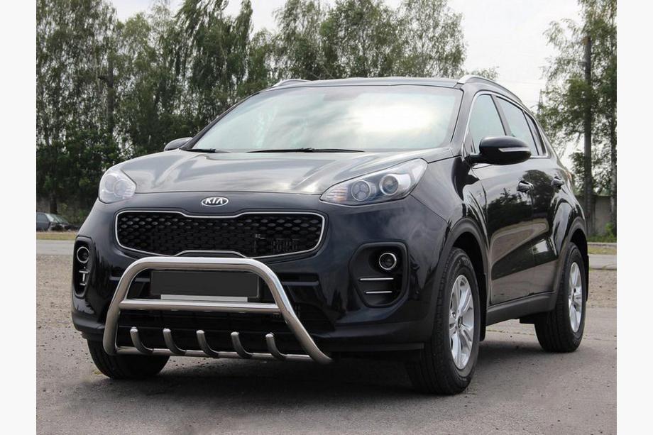 Kia Sportage 2015-2021 гг. Кенгурятник WT003 (нержавейка) Image