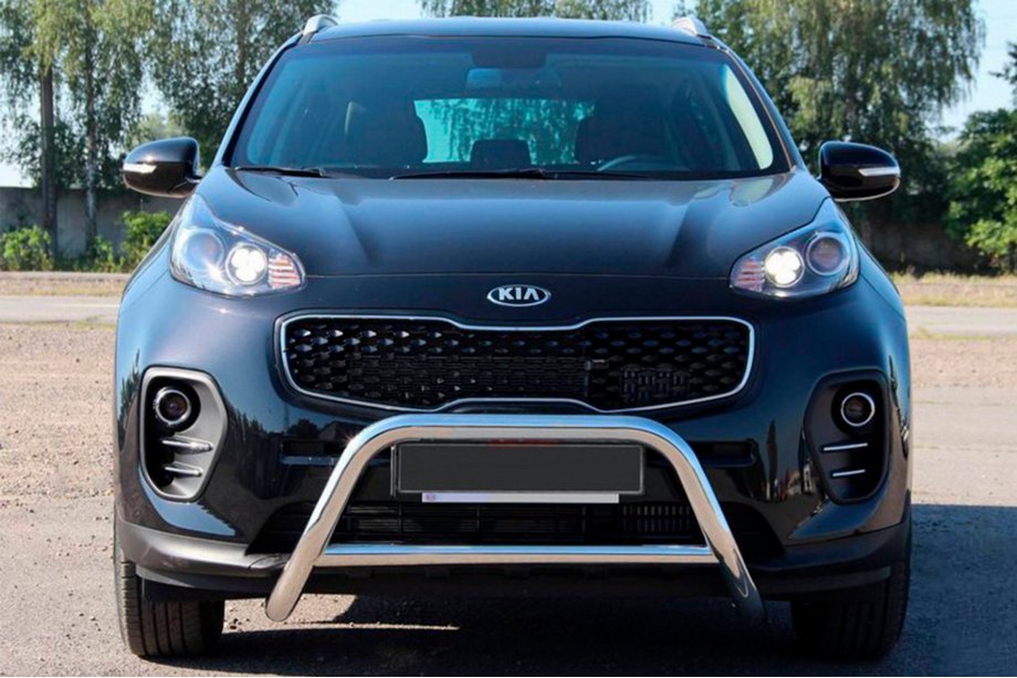 Kia Sportage 2015-2021 гг. Кенгурятник WT006 (нержавейка) Image