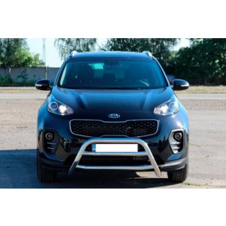 Кенгурятник WT023 Нержавейка Kia Sportage 2015-2021 гг. фото 2