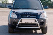 Hyundai Tucson JM 2004- гг. Кенгурятник WT025 (нержавейка) фото 1