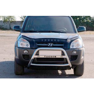 Кенгурятник WT025 (нержавейка) Hyundai Tucson JM 2004- гг. фото 1