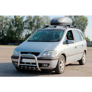 Кенгурятник QT006 (нержавейка) Opel Zafira A 1998-2005 гг. фото 2