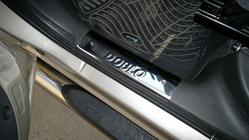 Fiat Doblo I 2005-2010 гг. Накладки на внутренние пороги (Omsa, нержавейка) 4 двери фото 3