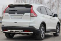 Honda CRV 2012-2016 гг. Задняя дуга AK002-двойная (нержавейка) фото 1