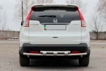 Honda CRV 2012-2016 гг. Задняя дуга AK002-двойная (нержавейка) фото 2