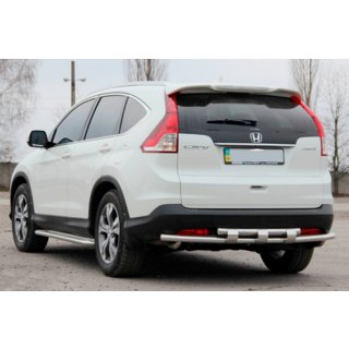 Задняя дуга AK002-двойная (нержавейка) Honda CRV 2012-2016 гг. фото 3
