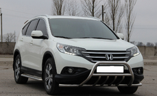 Honda CRV 2012-2016 гг. Передняя защита WT003-ST-V1 (нержавейка) фото 2