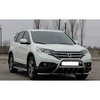 Передняя защита WT003-ST-V1 (нержавейка) Honda CRV 2012-2016 гг. фото 2