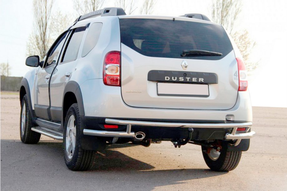 Renault Duster 2008–2017 гг. Задняя дуга AK005-Special (нерж. сталь) Image