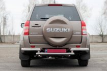 Suzuki Grand Vitara 2005-2017 гг. Задняя защита AK003-2 (нержавейка) фото 2