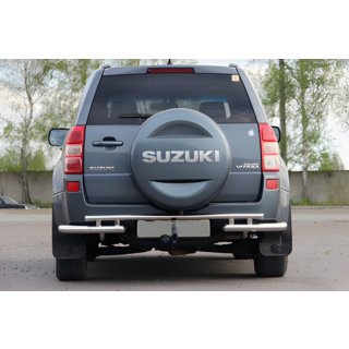 Задняя защита AK005-3 (нержавейка) Suzuki Grand Vitara 2005-2017 гг. фото 2