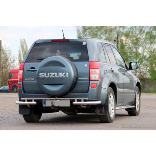 Задняя защита AK005-3 (нержавейка) Suzuki Grand Vitara 2005-2017 гг. фото 3